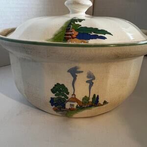 Harker pottery casserole with lid